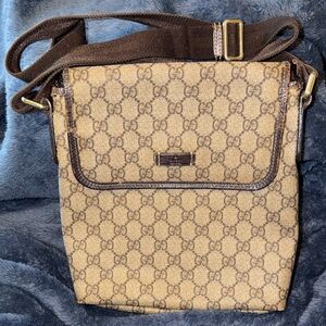 Vintage Gucci Supreme Monogram Coated Canvas Crossbody Bag